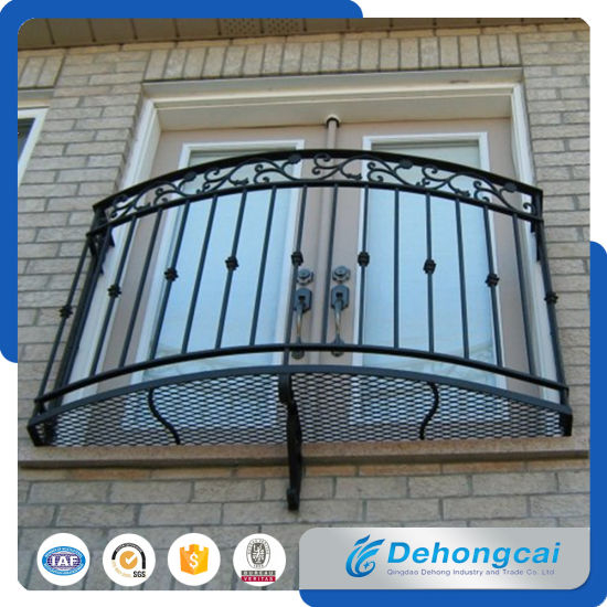 Barandilla de aluminio para balcones / Seguridad Valla de barandilla de balcón de hierro forjado galvanizado