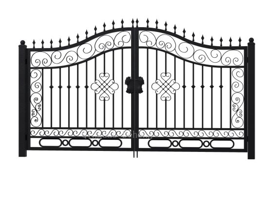 Puertas de metal ornamentales simples y hermosas