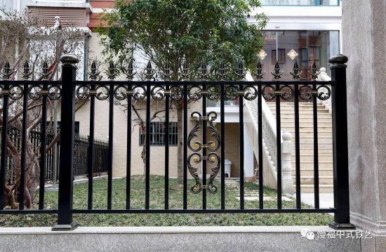 Valla de seguridad de hierro forjado galvanizado