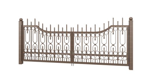 Puertas de metal ornamentales simples y hermosas