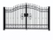 Puerta de seguridad deslizante de aluminio / hierro forjado de alta calidad ornamental