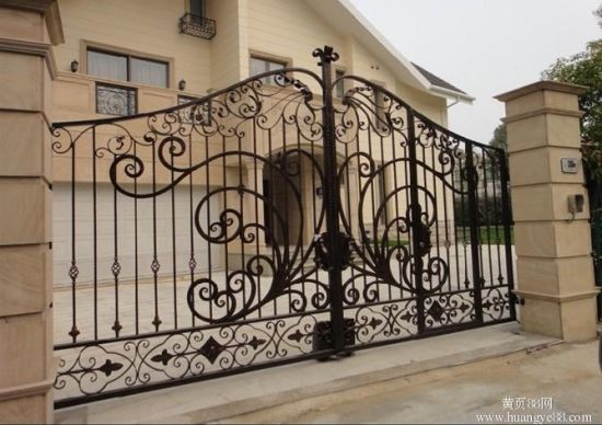 Nuevo diseño de puerta corredera automática de acero de hierro galvanizado