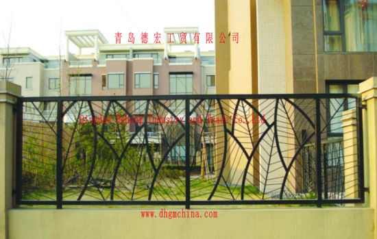 Nuevo diseño de estilo chino jardín ornamental cercas de hierro