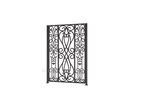 Puerta de acero de hierro forjado ornamental de alta quatilidad