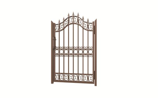 Ornamental Garden Safety Puerta de entrada pequeña / Puerta lateral / Puerta de hierro forjado