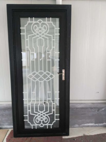 Puerta de entrada de acero galvanizado recubierto de polvo de venta caliente