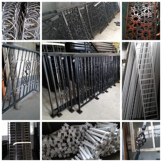 Cercas de acero de alta calidad, cercas de metal baratas, cercas de hierro forjado