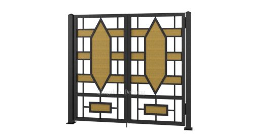 Venta caliente de calidad superior de aluminio / hierro forjado puerta lateral del hogar