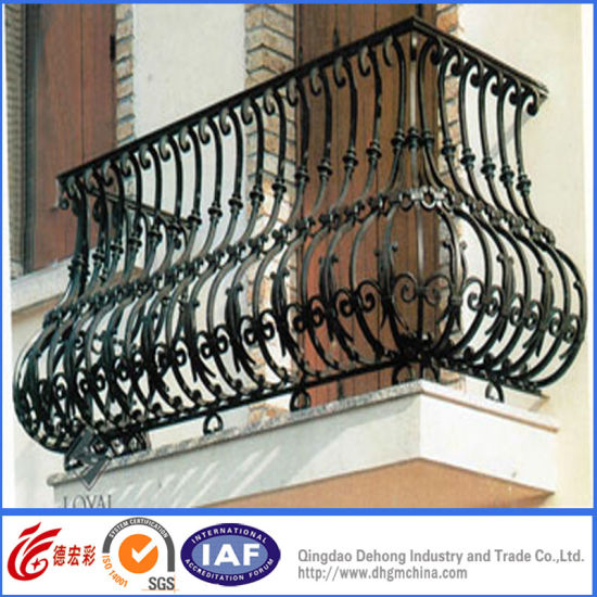Valla de hierro forjado concisa de seguridad residencial decorativa (dhfence-27)