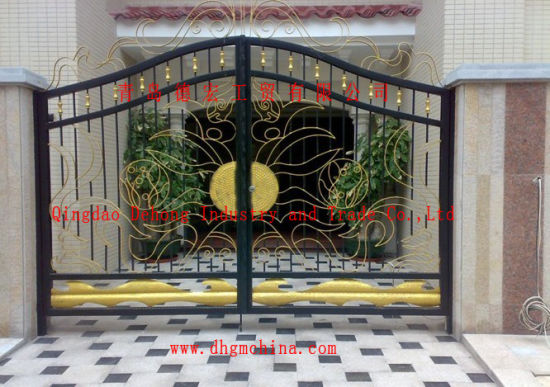 Puertas de hierro forjado de revestimiento en polvo de lujo