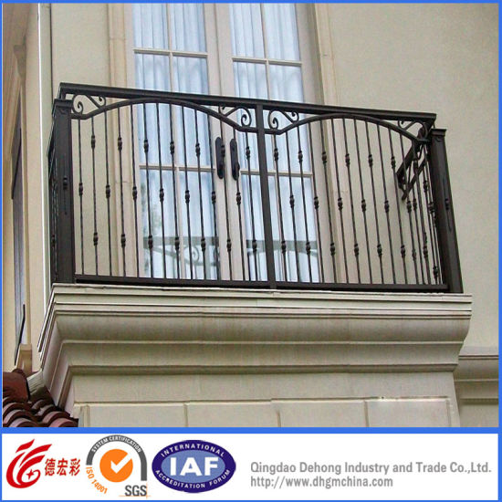 Valla de balcón de acero galvanizado / Barandilla de balcón de hierro forjado / Valla de aluminio