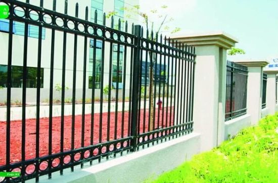 Valla de seguridad de hierro forjado galvanizado