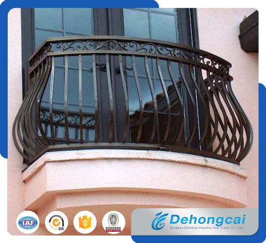 Valla de balcón de hierro forjado de imitación galvanizada con revestimiento eléctrico